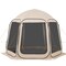 Beige 300D Oxford Pop Up Screen Tent 4-8 Person 6-Sided Canopy